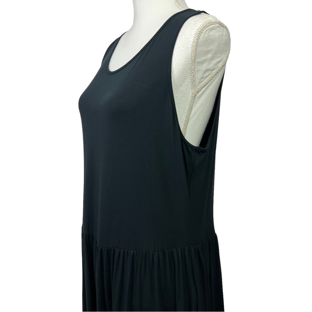 Venus Women’s MIDI Pullover Sundress Sz 1X Color Black Stretch Sleeveless - Picture 4 of 14